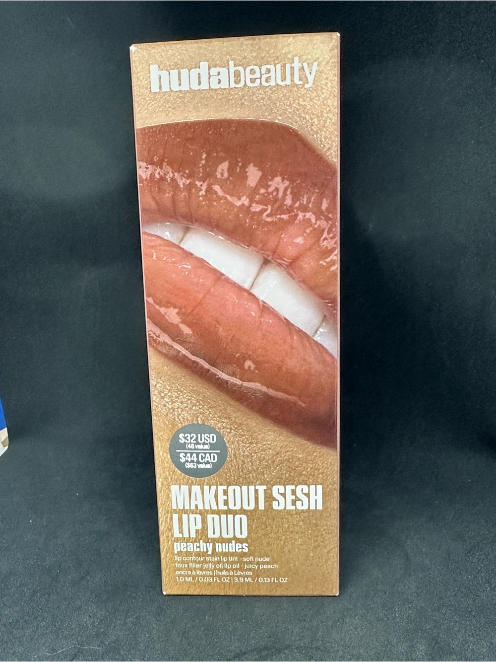 🆕 huda beauty Makeout Sesh Lip Duo ✨new in box unused✨ 🍑Peachy Nudes🍑